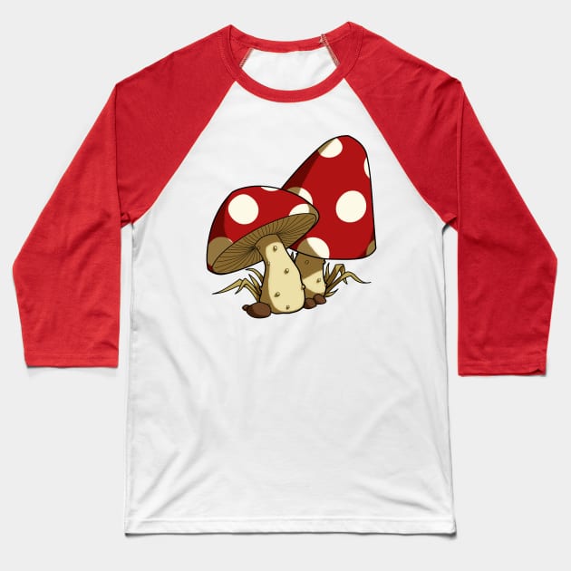 Toadstools Baseball T-Shirt by Oreramar